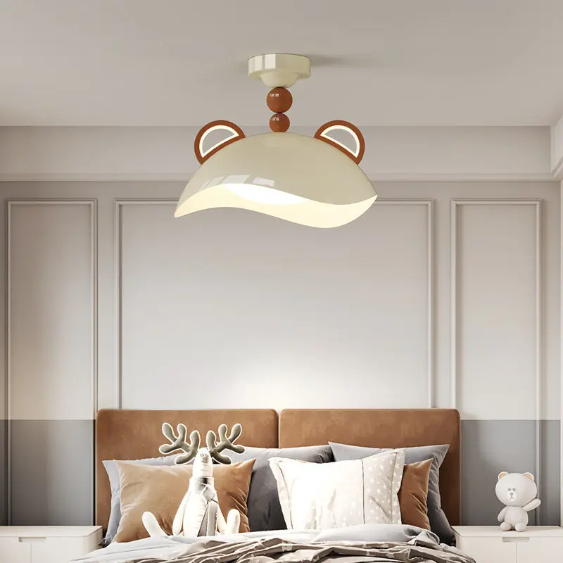 Contemporary Creative Eggshell Iron PE LED Flush Mount Ceiling Light For Living Room