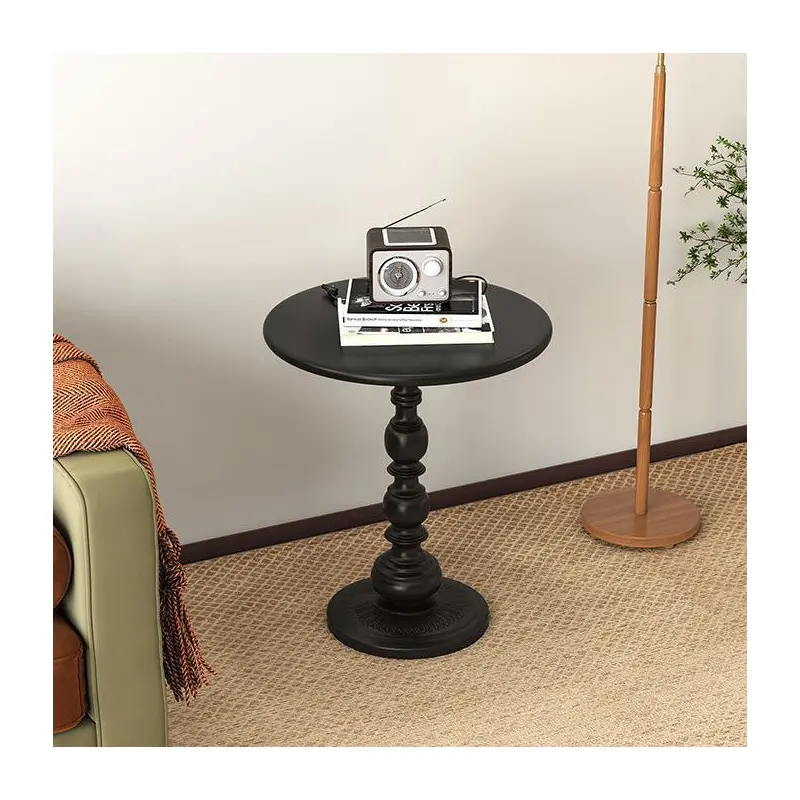 Contemporary Creative Round Iron End Table 1-Tier For Living Room