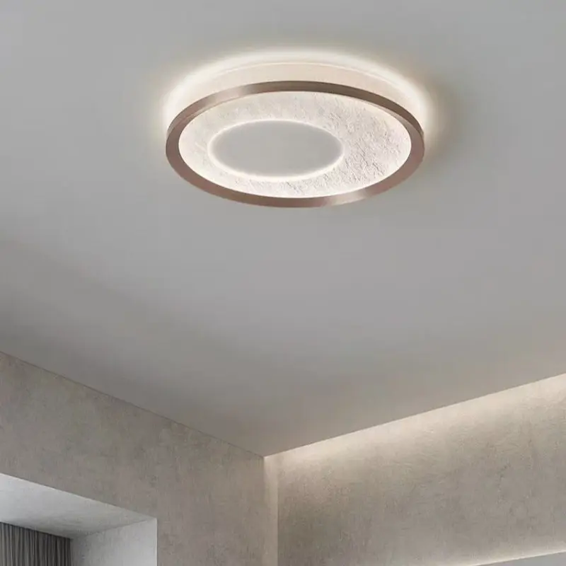 Modern Simplicity Circular Iron Aluminum Acrylic LED Flush Mount Ceiling Light For Bedroom