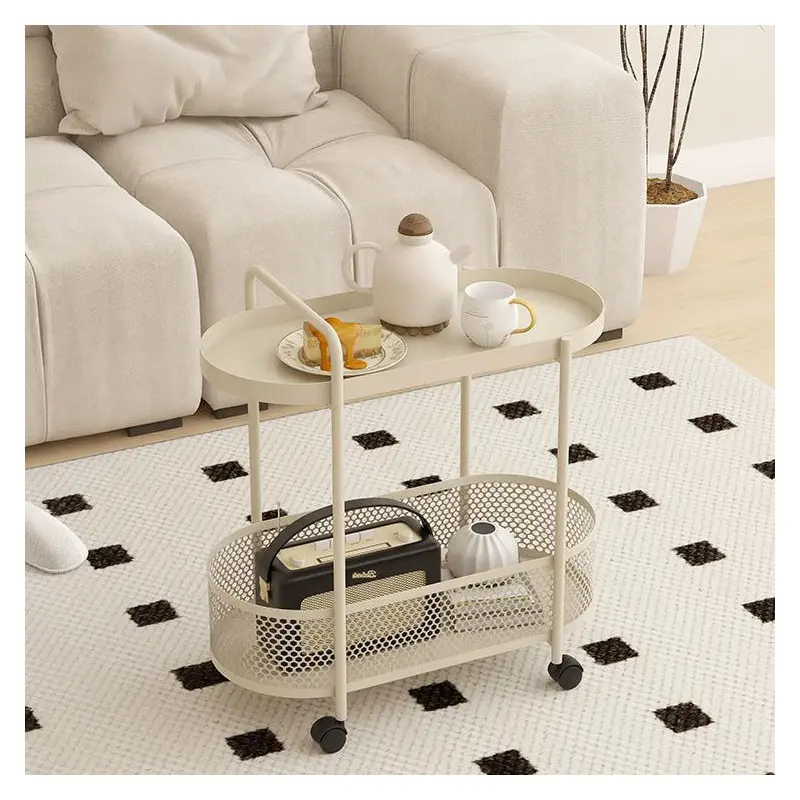 Modern Simplicity Iron Stainless Steel Side Table 2 - Tier For Living Room