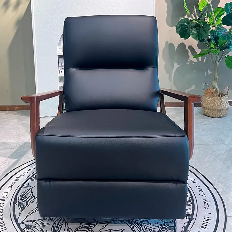 Contemporary 360 Rotating Eco Leather Armchair - Comfortable Foam Cushion Accent Chair For Living Room