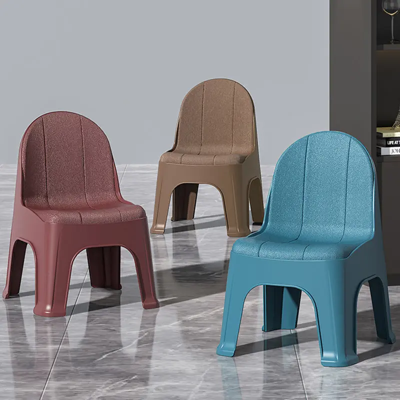 Modern Minimalist Square Half Round PP Plastic Chair Backrest For Living Room