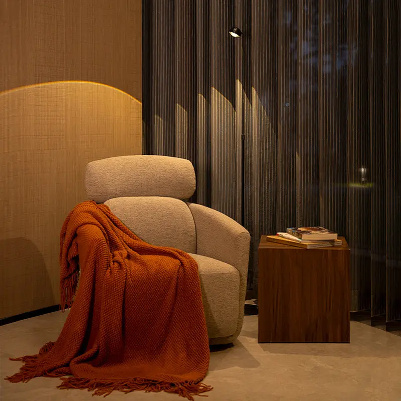 Modern Minimalist Semicircle Cylinder Aluminum Glass LED Standing Floor Lamp For Living Room