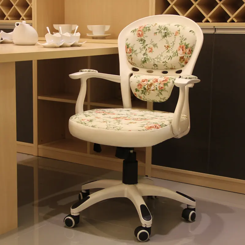 Modern Simplicity Fabric Nylon PU Leather Desk Chair Backrest Armrest For Home Office