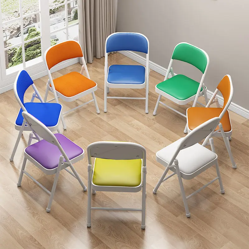 Modern Simplicity Steel PU Leather Desk Chair Backrest Armless For Home Office