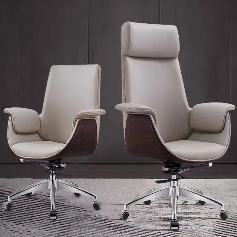 Modern Simplicity Microfiber Leather Board Aluminum Alloy Sponge Rectangular Wood Grain Desk Chair Backrest Adjustable For Home Office