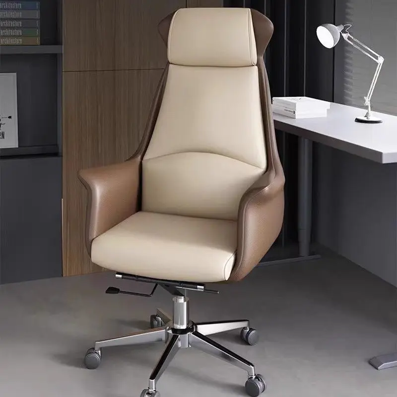 Modern Minimalist PU Leather Steel Rectangle Square Triangle Desk Chair Backrest Armrest For Home Office