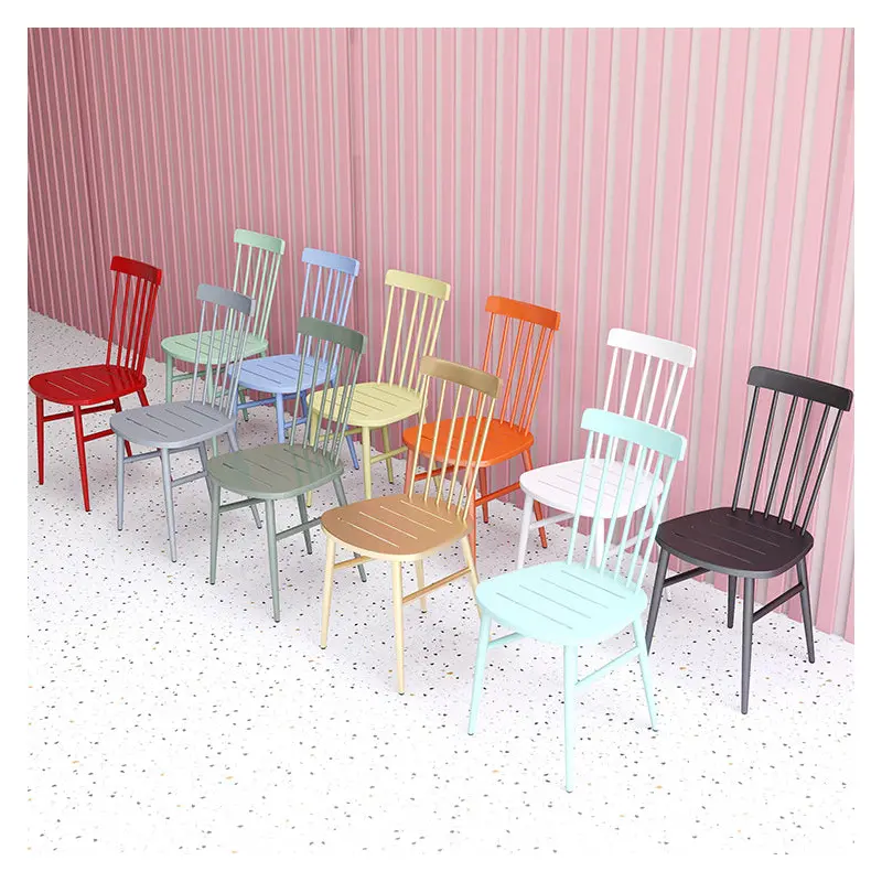 Contemporary Scandinavian Square Steel Chair Backrest Armrest For Living Room