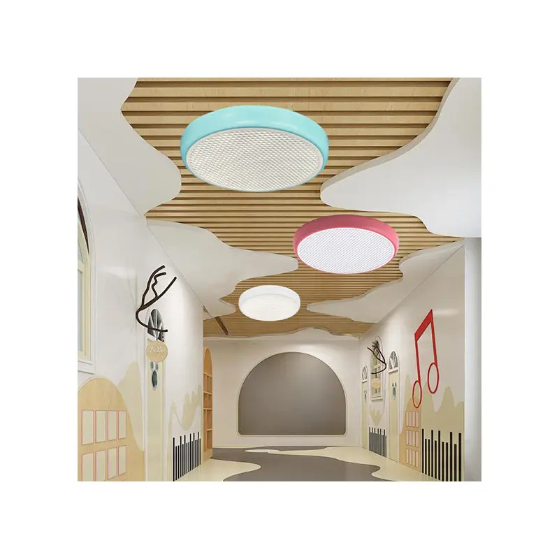 Modern Simplicity Kids Iron ABS Round Flower Star Honeycomb Shade LED Flush Mount Ceiling Light For Bedroom