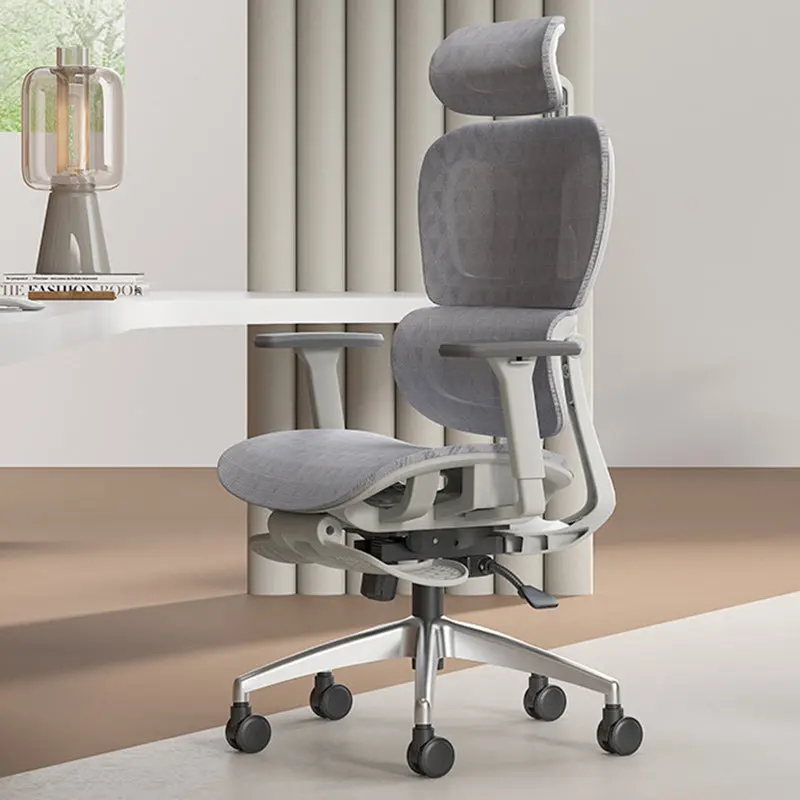 Modern Simplicity Mesh Steel Aluminium Alloy Square Ventilated Desk Chair Backrest Footrest For Home Office