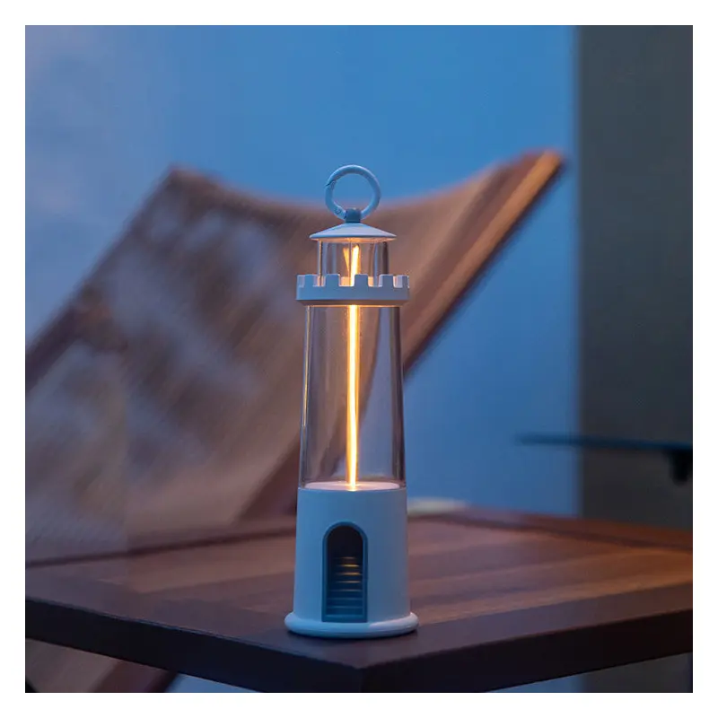 Contemporary Creative Cylinder Lighthouse Shape ABS PC FPC LED Outdoor Light For Garden