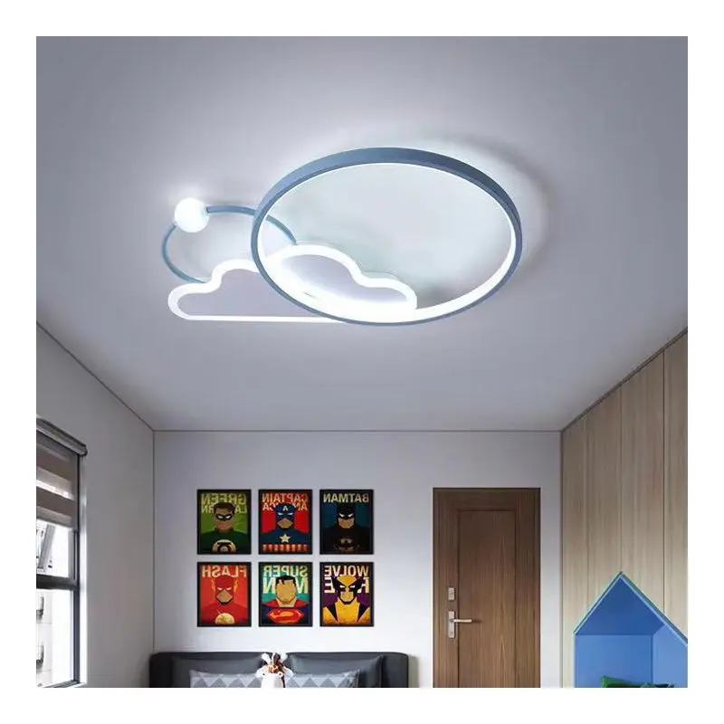 Contemporary Creative Cloud Circle Iron LED Flush Mount Ceiling Light For Bedroom