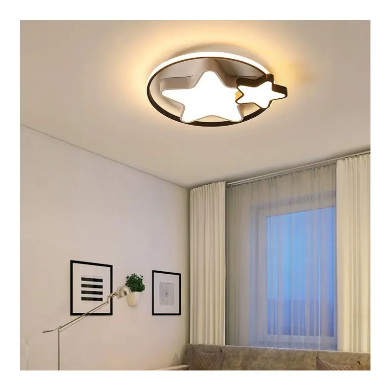 Modern Simplicity Star Iron LED Flush Mount Ceiling Light For Bedroom